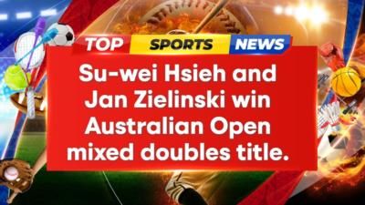 Taiwanese-Polish duo wins Australian Open mixed doubles in thrilling final