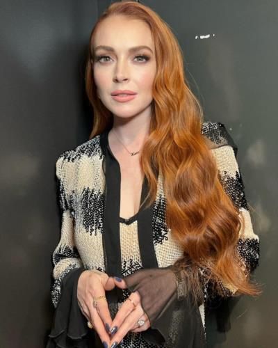 Capturing Lindsay Lohan's Timeless Elegance in a Candid Moment