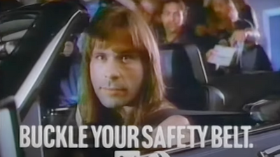 “Headbanging is more fun than going through a windshield!” Watch Iron Maiden star in the bizarre seatbelt safety advert from 1991 that almost got them a meeting with the President Of The United States