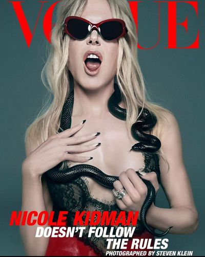 Nicole Kidman Appears on Her Ninth Vogue Australia Cover Along With an Alluring Snake