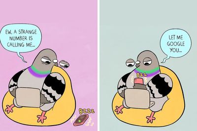 ‘Bird Brain’: Artist Illustrates What It’s Like To Live With Anxiety And Depression Through The Eyes Of A Pigeon (66 New Pics)