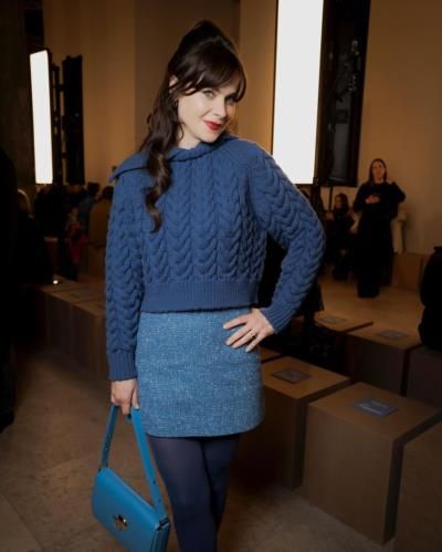 Zooey Deschanel Shines in Vibrant Blue Outfit Photoshoot