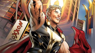 Marvel Comics purchased by evil megacorporation, Thor relaunching as "defender of big business"