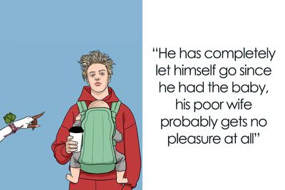 Artist Points Out Everyday Sexism By Placing Men In The Shoes Of Women (8 Pics)