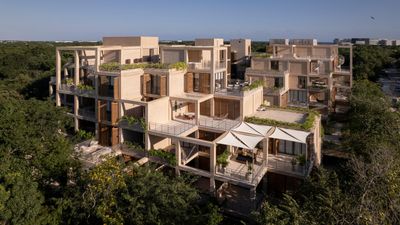 Residential development The Village on the Yucatán Peninsula frames its verdant environment