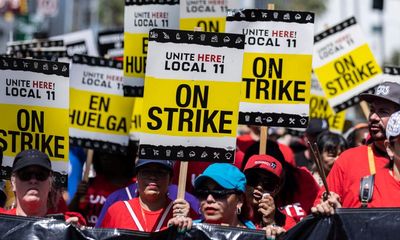 US hotel workers still fighting for basic benefits after ‘hot labor summer’