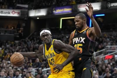 Pacers stage comeback to stun Suns despite Booker's 62 points