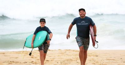Father and son team surfing every day for a month, getting others on board
