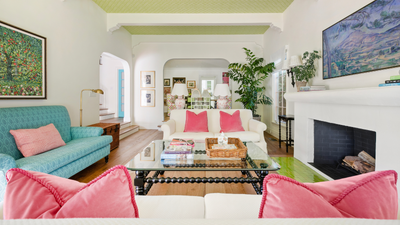 Emma Stone's living room is a refined twist on a trendy color pairing that's influencing how we design