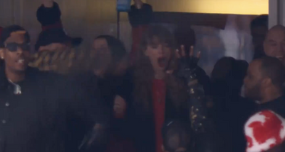 Taylor Swift was so fired up after Travis Kelce scored the Chiefs’ opening touchdown against the Ravens