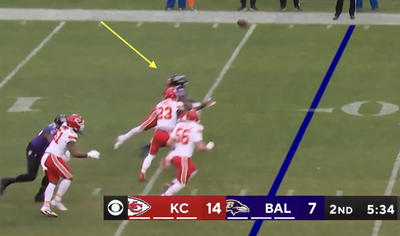 Lamar Jackson unbelievably completed a pass to himself for a first down against the Chiefs