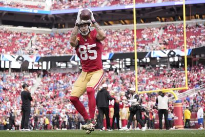 Watch: George Kittle handles Lions’ Aidan Hutchinson with powerful block