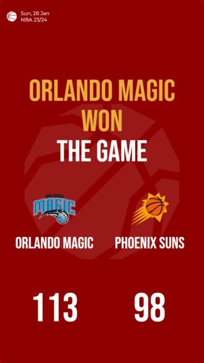 Orlando Magic dominates Phoenix Suns to secure impressive victory