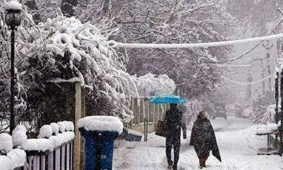 Snowfall in higher reaches of Kashmir; minimum temperature above freezing point at most places