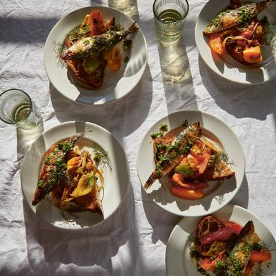 Fennel, tomato and sardine toasts recipe by Flora Shedden