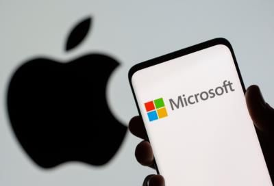 Microsoft's Surging Stock Threatens Apple's Market Dominance