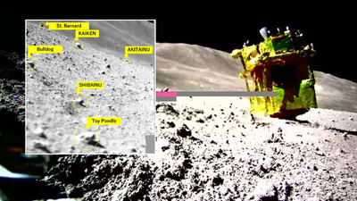 Japan's upside-down SLIM moon lander wakes up on lunar surface and snaps new photos