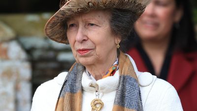 Princess Anne's latest striking outfit features houndstooth and head-to-toe apple green