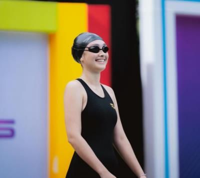 Caitlin Halderman Exudes Confidence and Elegance in Black Swimsuit