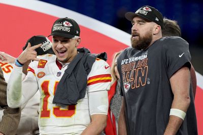 Mics caught Travis Kelce talking to Patrick Mahomes about how winning just never gets old after Ravens victory