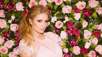 Paris Hilton's contemporary living room is a celebration of feminine glamor with a light-hearted twist