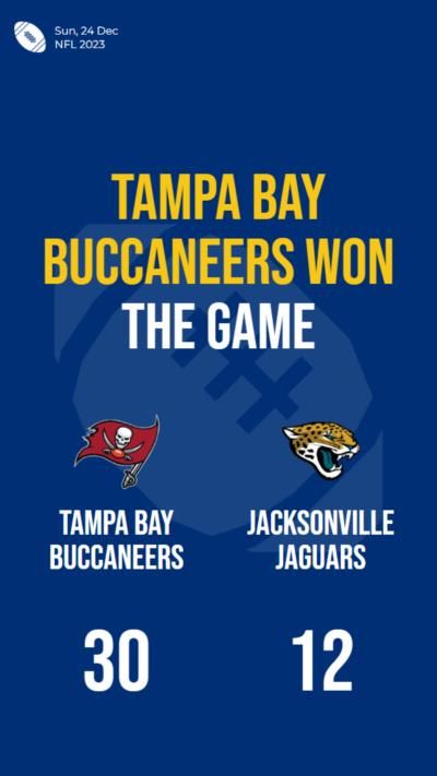 Tampa Bay Buccaneers dominate Jacksonville Jaguars in Week 16