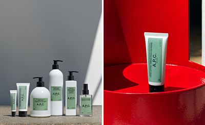 A.P.C. now makes self-care products, including body lotion and cologne