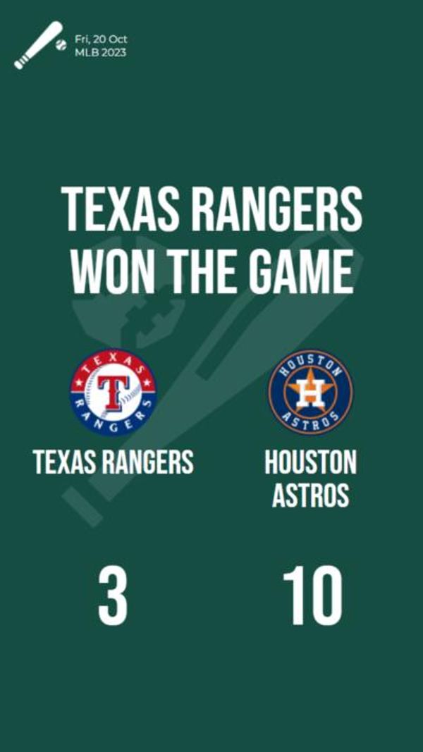 Houston Astros dominate Texas Rangers with a 10-3 victory