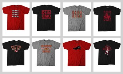 10 new t-shirts and hoodies that celebrate the 2023-24 SF 49ers’ season