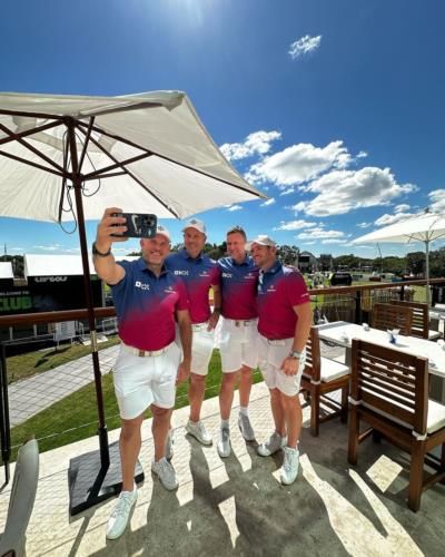 Capturing Golfing Joy: Ian Poulter's Radiant Moment with Teammates