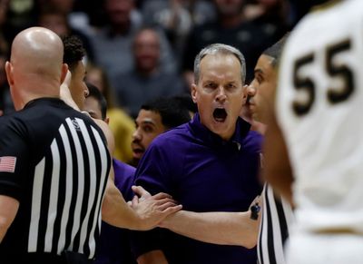 Northwestern’s Chris Collins let off a fiery rant at refs before diabolically pumping up Purdue’s crowd after his ejection