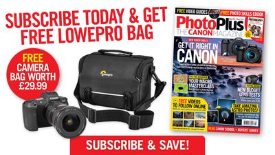 New PhotoPlus: The Canon Magazine issue 214 – free camera bag when you subscribe today!