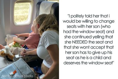 Plane Passenger Finds Her Seat Occupied By Mom With A Kid After Coming Back From The Bathroom