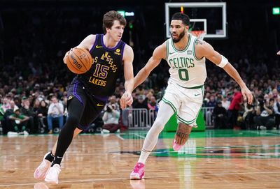 Shorthanded Lakers light up the Celtics, Boston falls 114-105 to LA