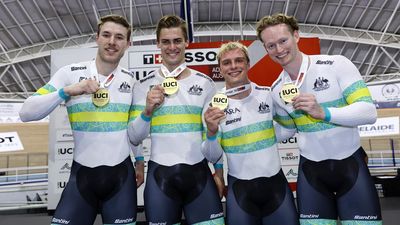 Australia dominate men's team sprint in track cycling
