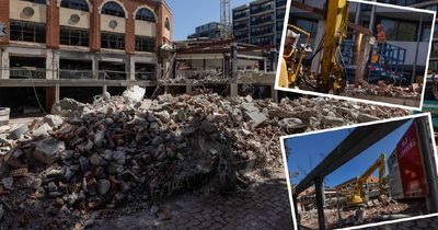 Watch the demolition of the former Hunter Street Mall