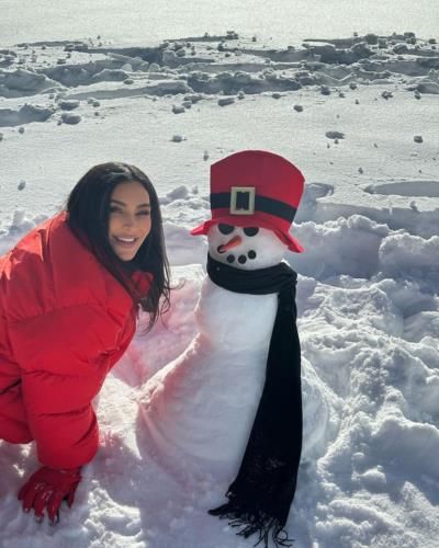 Kim Kardashian's Winter Wonderland Instagram Post Sparks Joy and Warmth