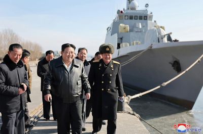 Kim Inspects Warships As North Korea Prepares For Conflict