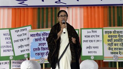 West Bengal CM Mamata Banerjee begins dharna against Centre’s denial of funds under MGNREGS