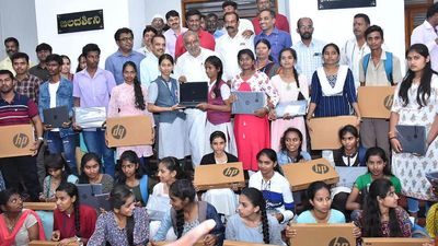 Laptops distributed to 39 girl students