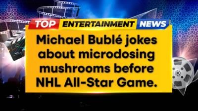 Michael Bublé jokes about microdosing mushrooms at NHL All-Star Game
