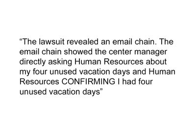 “Four Paid Unused Vacation Days Will Cost You Thousands”: Worker Complies With A Made-Up Rule