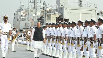 Defence Minister Rajnath Singh commissions INS Sandhayak into Navy at Eastern Naval base in Visakhapatnam