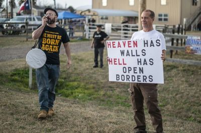'God's Army' Protesters Rally In Texas Against Migrant Crossings