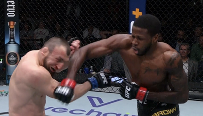 UFC Fight Night 235 video: Randy Brown drops Muslim Salikhov in Round 1, calls for UFC 300 slot