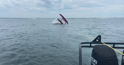 WATCH: Three rescued as catamaran capsizes near Lemon Tree Passage