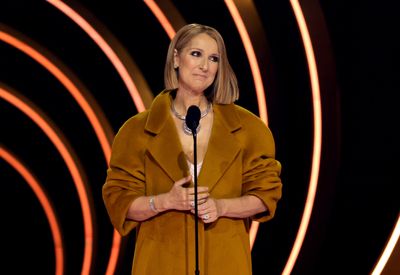 Celine Dion made a surprise appearance at the Grammys to present Best Album