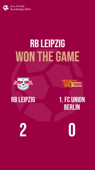 RB Leipzig cruises to victory against 1. FC Union Berlin