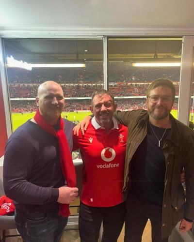 John Hartson and Friends Celebrate Joyous Moments at Stadium