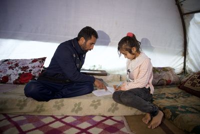 Since the earthquake, these northwest Syrian villagers camp out every night